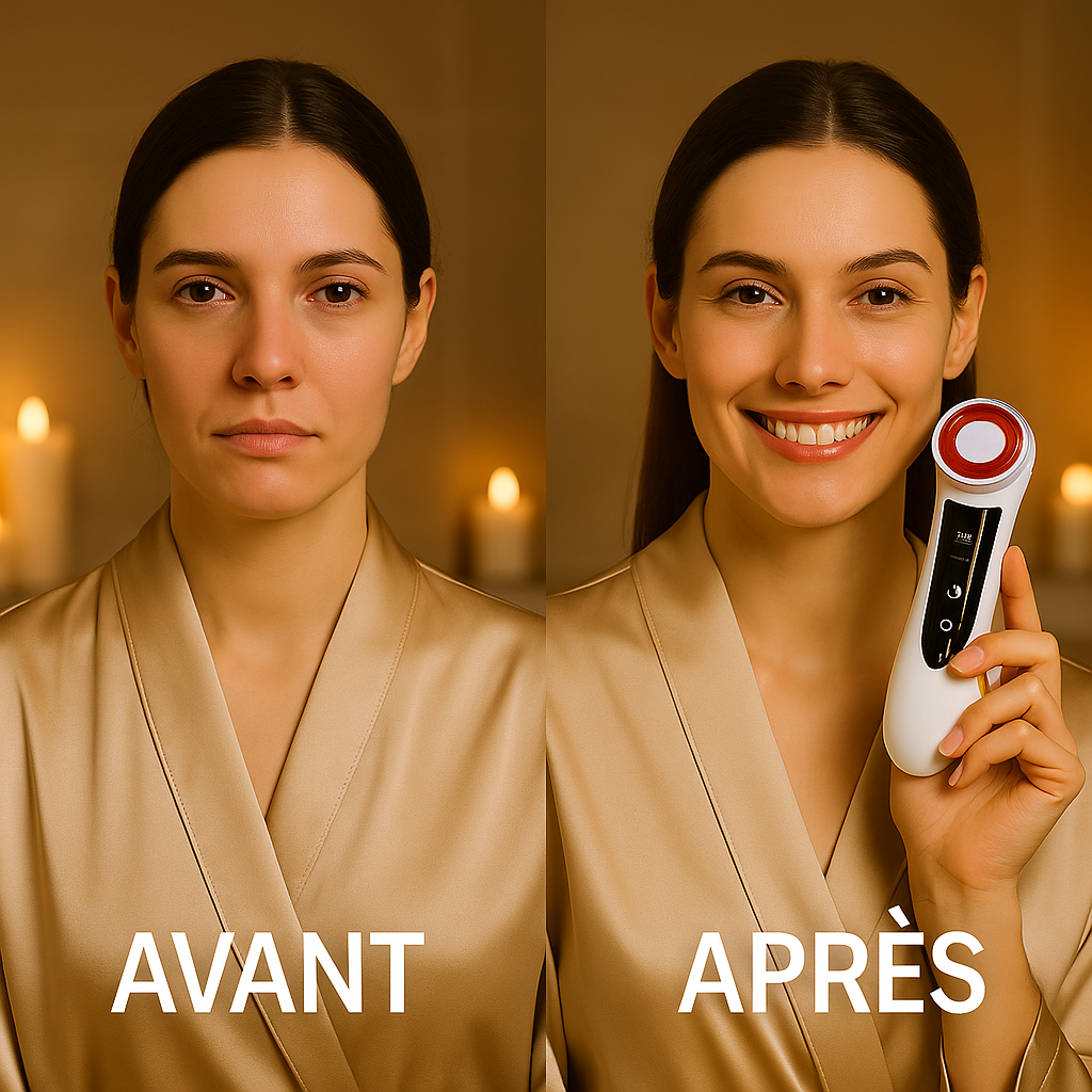 Nakéa™ –  Appareil de soin visage LED Lumière 6-en-1