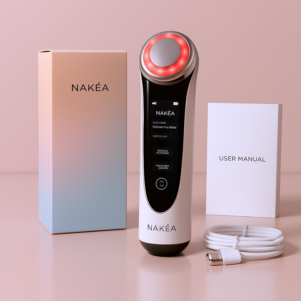 Nakéa™ –  Appareil de soin visage LED Lumière 6-en-1